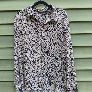 Apt 9 Tan Spotted Blouse